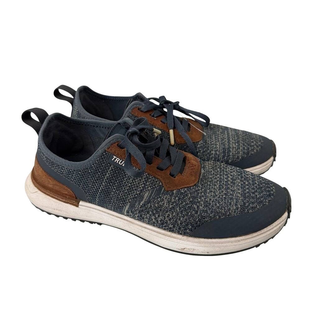 True Linkswear Lux Pro Knit Golf Shoes Mens Size 10 Blue Brown Spikeless